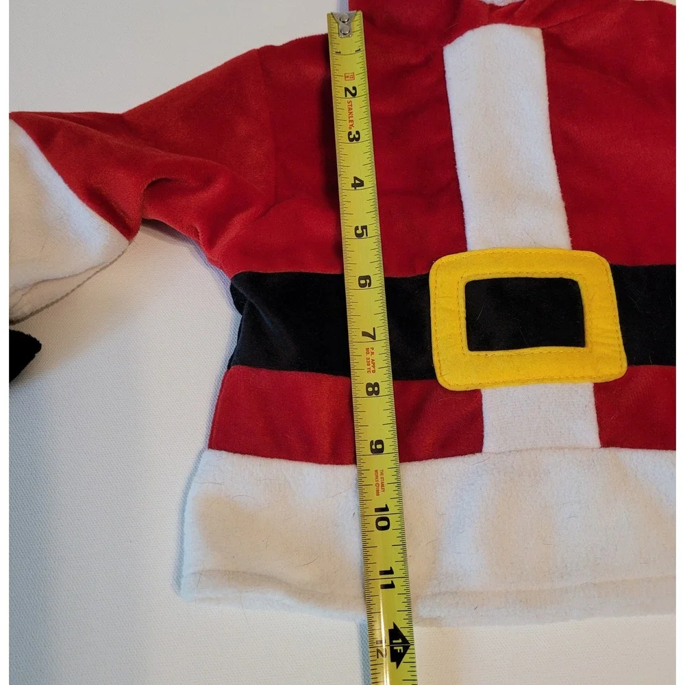 Miniwear Santa Claus Costume Baby 3-6 Months Red Fleece Christmas Hooded Set